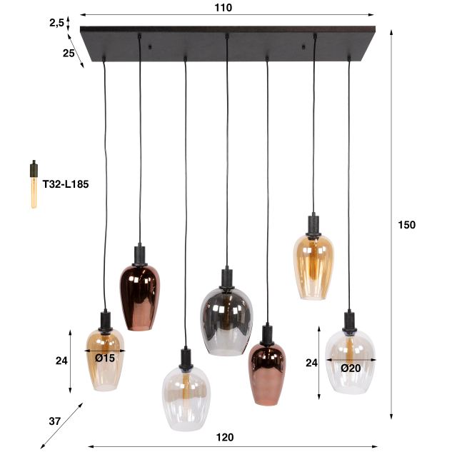 Hanglamp Amfora 7L – afbeelding 10