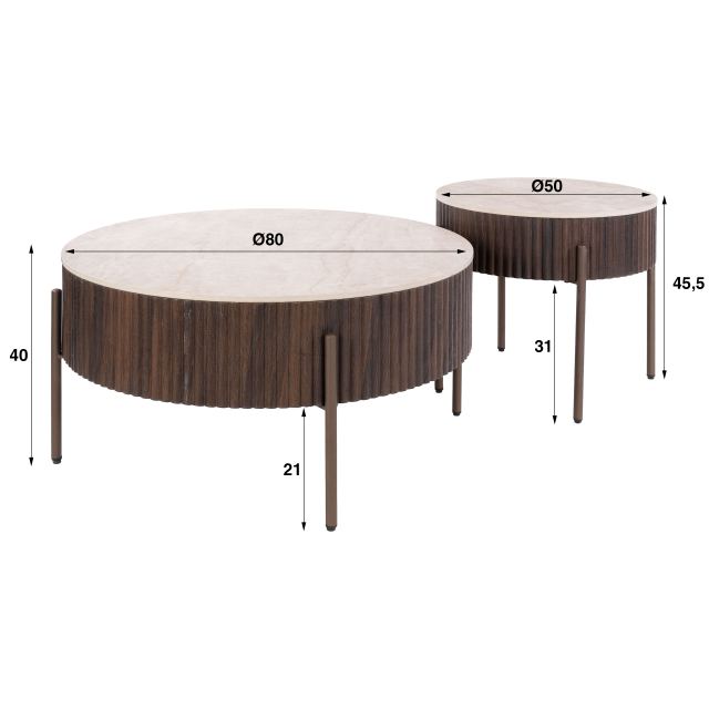 Salontafel Ceramo rond set/2 – afbeelding 10