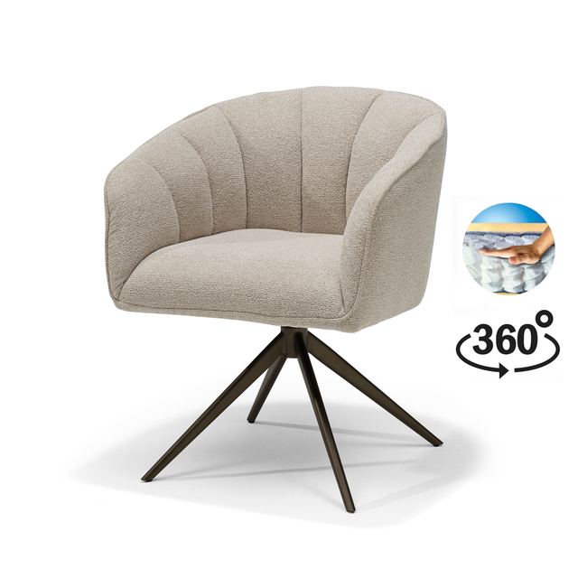 Draaistoel Cocoon Stof Sahara - 360 frame Anodic Brown