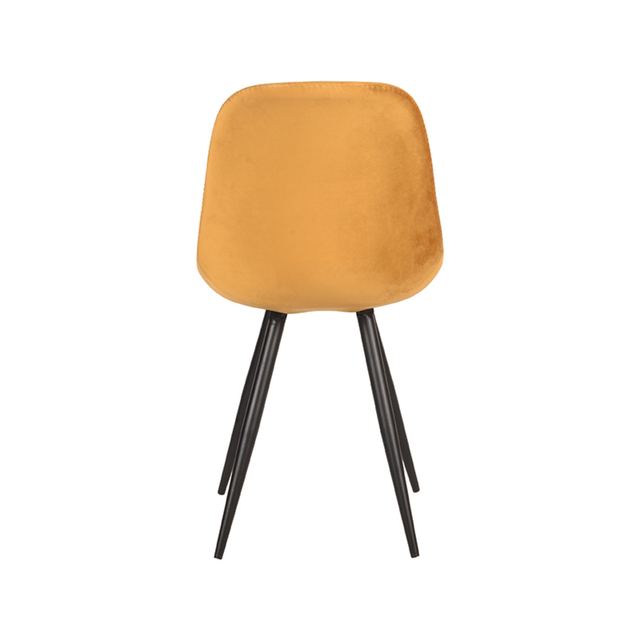 Eetstoel Capri - Fluweel Oker / Zwart – afbeelding 3