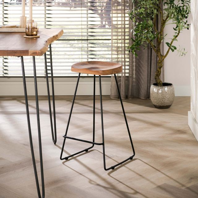 Barkruk Wooden Seat