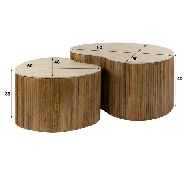Salontafel Nuovo niervormig set/2 – afbeelding 10
