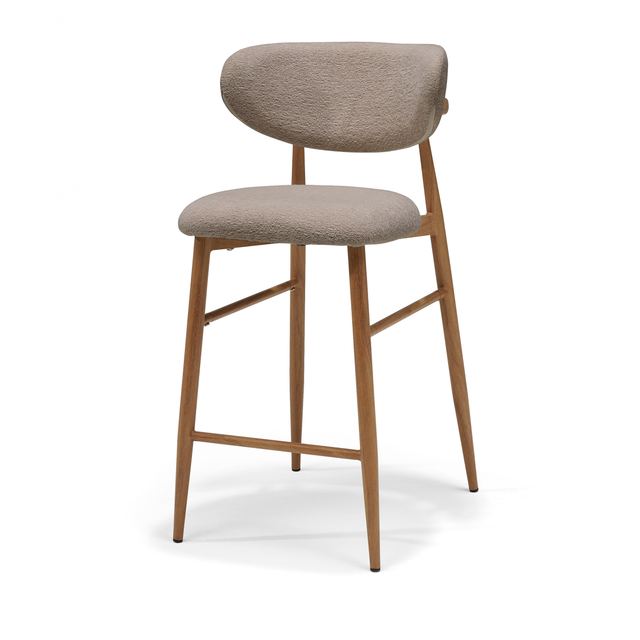 Barkruk Dalton Stof Vibe #21 - Metaal frame Eiken Naturel