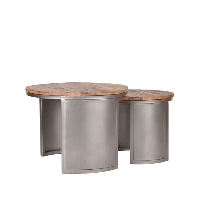 Salontafel Set Bunch - Mangohout - 60 cm - Rond