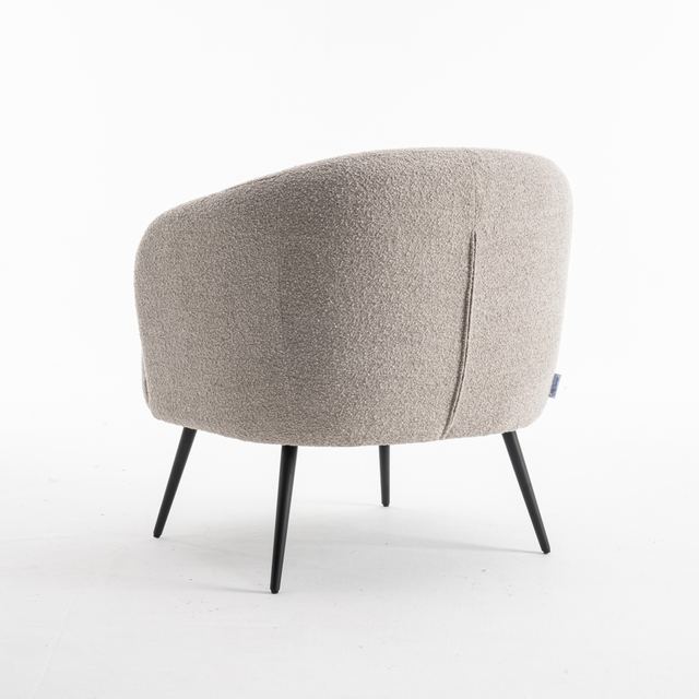 Fauteuil Laura Stof Teddy Natural 01 – afbeelding 4