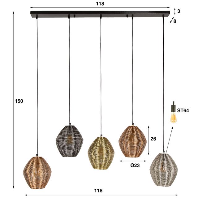 Hanglamp Web 5L – afbeelding 10