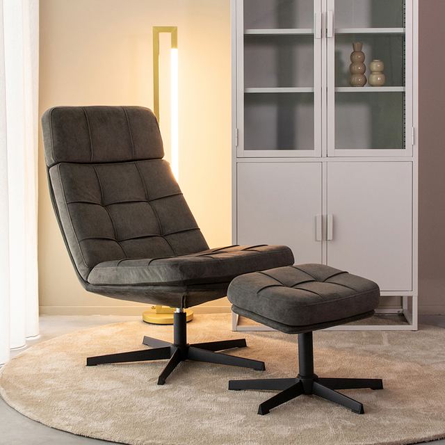 Fauteuil Alvar - Cosmo - Incl. Hocker