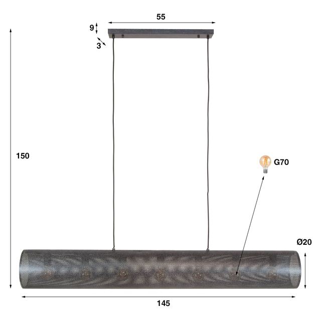 Hanglamp Tubon Mesh 7L – afbeelding 10