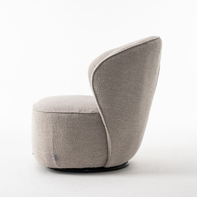 Fauteuil Sammy Draaifauteuil Stof Teddy #01 Natural – afbeelding 3