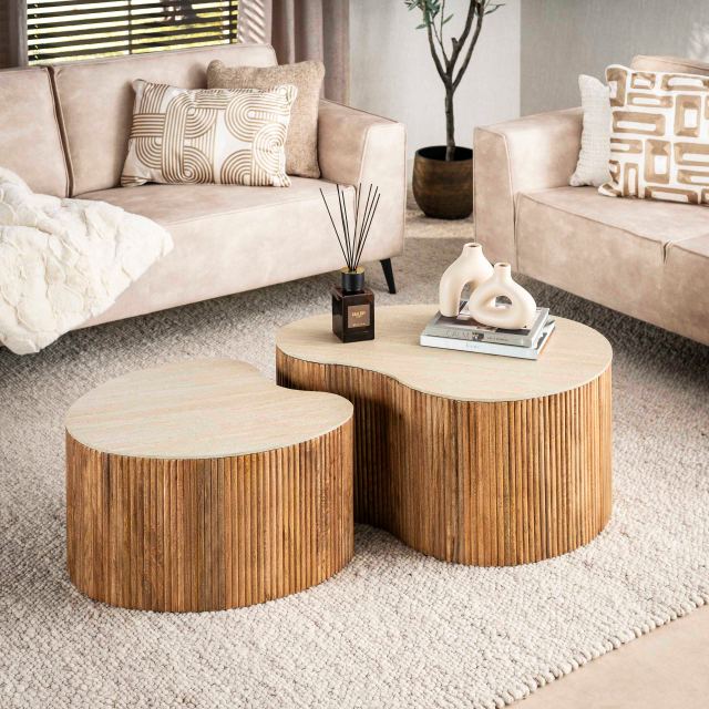 Salontafel Nuovo niervormig set/2