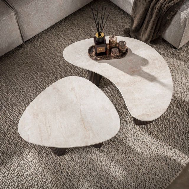 Salontafel Ceramo organisch set/2 – afbeelding 2