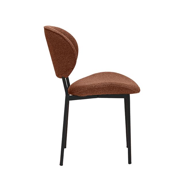 Eetstoel Senn - Royal Boucle Coral / Zwart – afbeelding 4