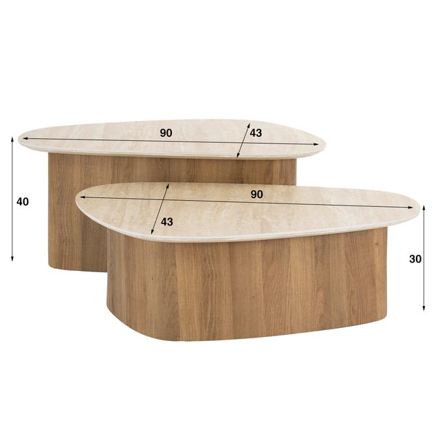 Salontafel Romano driehoekig set/2 – afbeelding 10