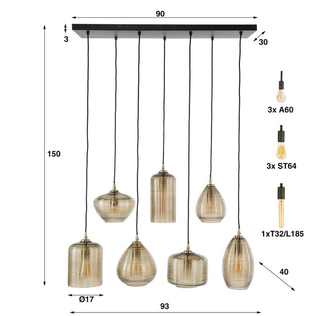 Hanglamp Stripe Horizontal 4+3l – afbeelding 10
