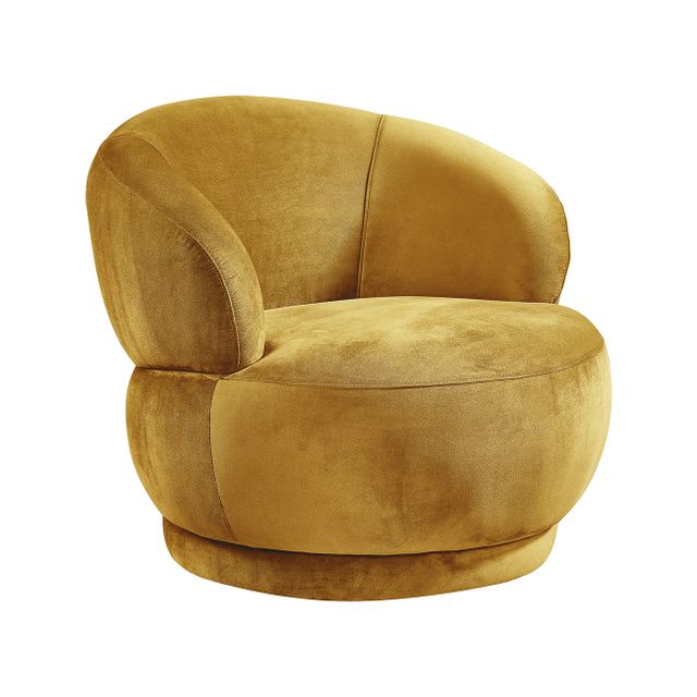 Fauteuil Lobby - Fluweel Oker