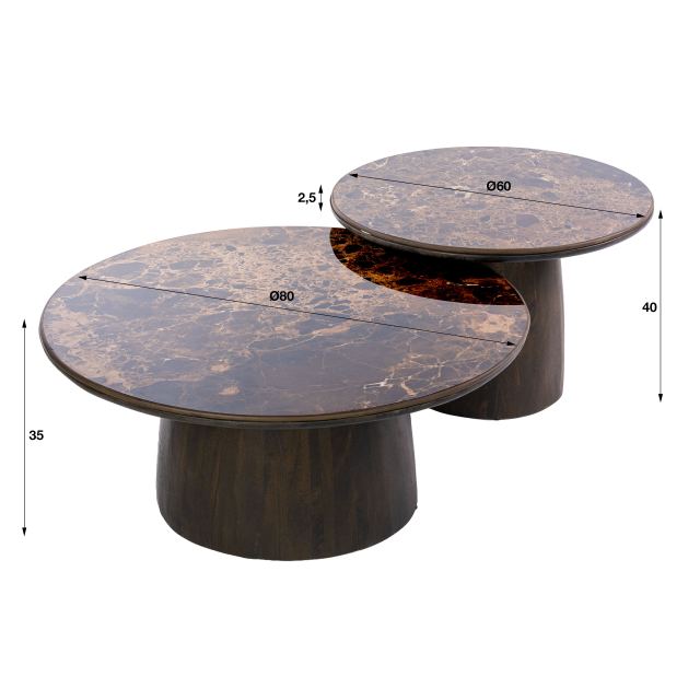 Salontafel Empera rond set/2 – afbeelding 10