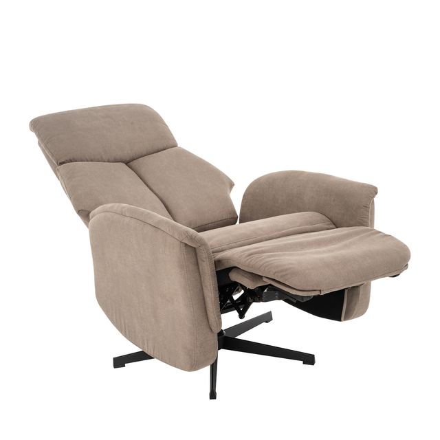 Fauteuil Aarhus - Micro Suede - 2-Motorig Taupe / Zwart – afbeelding 4