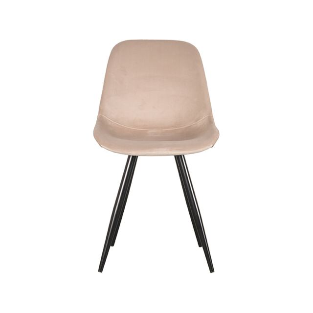 Eetstoel Capri - Fluweel Zand / Zwart – afbeelding 2