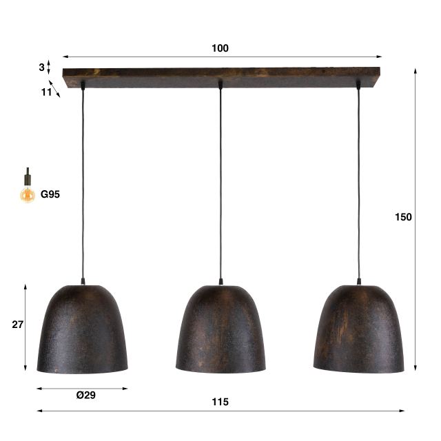 Hanglamp Nova 3L – afbeelding 10