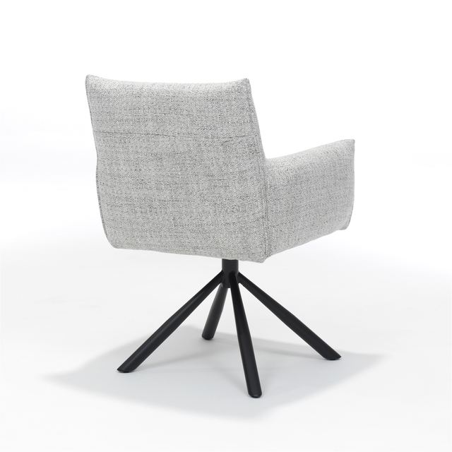 Armstoel Focus - Stof Oasis Bisque - draaivoet zwart – afbeelding 2