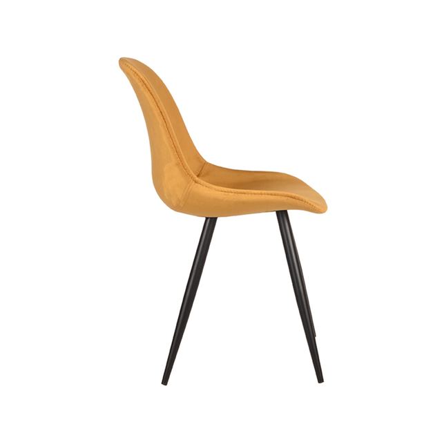 Eetstoel Capri - Fluweel Oker / Zwart – afbeelding 2