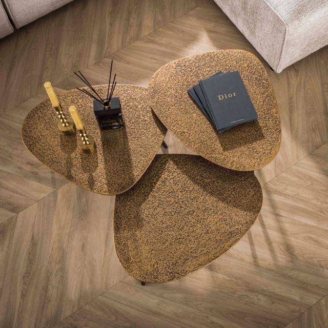 Salontafel Metallic driehoekig set/3 – afbeelding 2