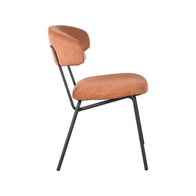 Eetstoel Zack - Ribcord Rust / Zwart – afbeelding 3