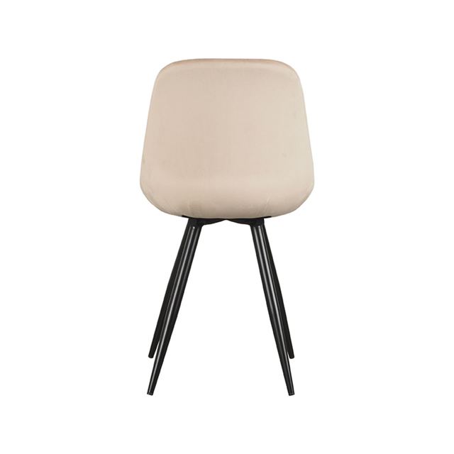 Eetstoel Capri - Fluweel Zand / Zwart – afbeelding 4