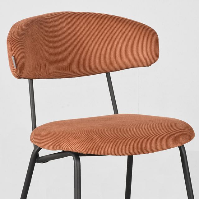 Eetstoel Zack - Ribcord Rust / Zwart – afbeelding 5