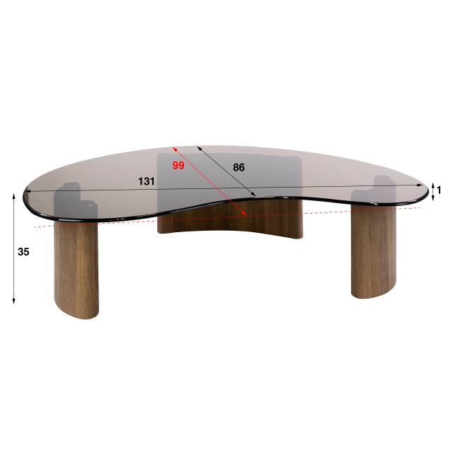 Salontafel Tinto organisch 130 – afbeelding 10