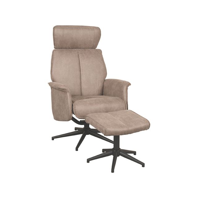 Fauteuil Verdal - Micro Suede - Incl. Hocker – afbeelding 2