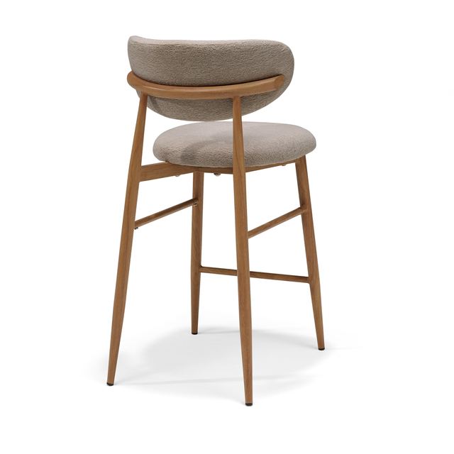 Barkruk Dalton Stof Vibe #21 - Metaal frame Eiken Naturel – afbeelding 2