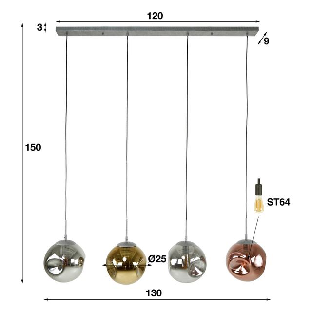 Hanglamp Stellar 4L – afbeelding 10