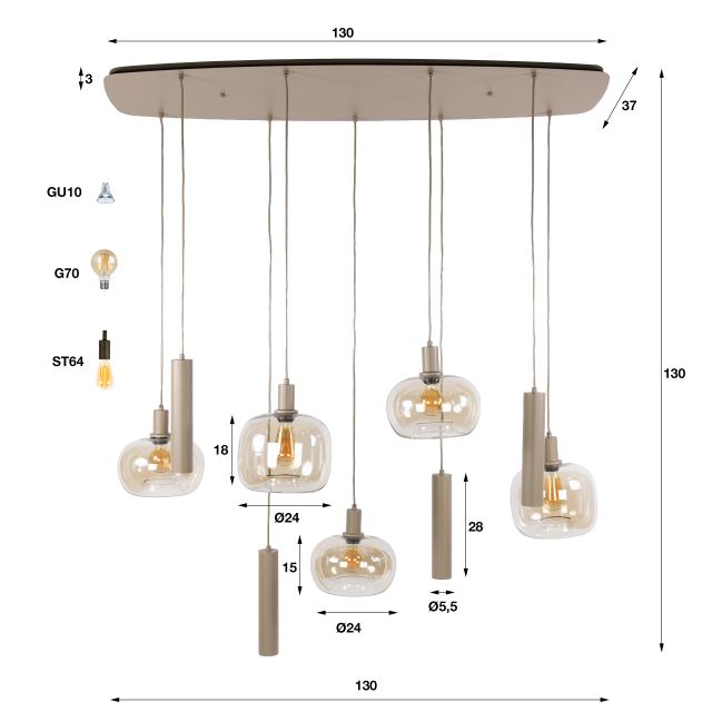 Hanglamp Serene 5+4l – afbeelding 10