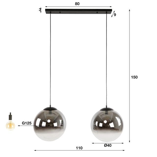 Hanglamp Bubble Shaded XL 2L – afbeelding 10