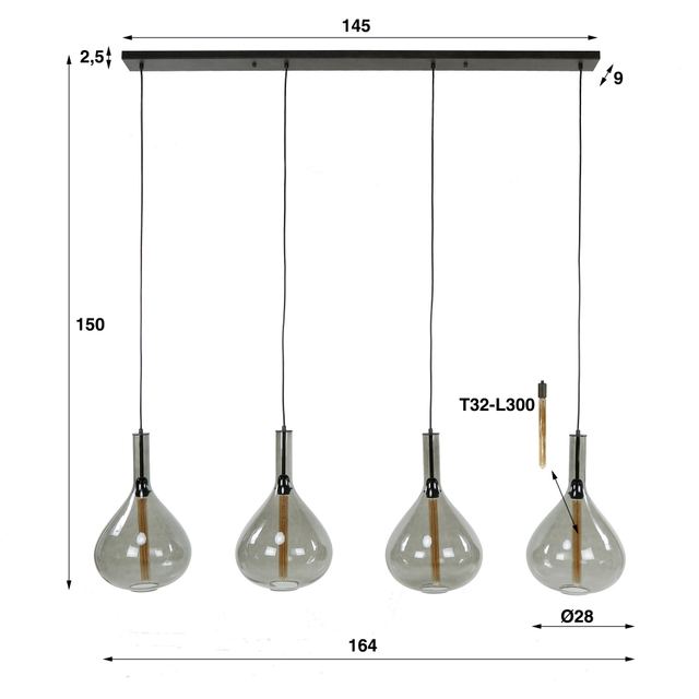 Hanglamp Smoke Drop 4L – afbeelding 10