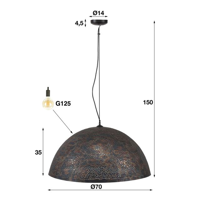 Hanglamp Punch 1L Ø70 – afbeelding 10