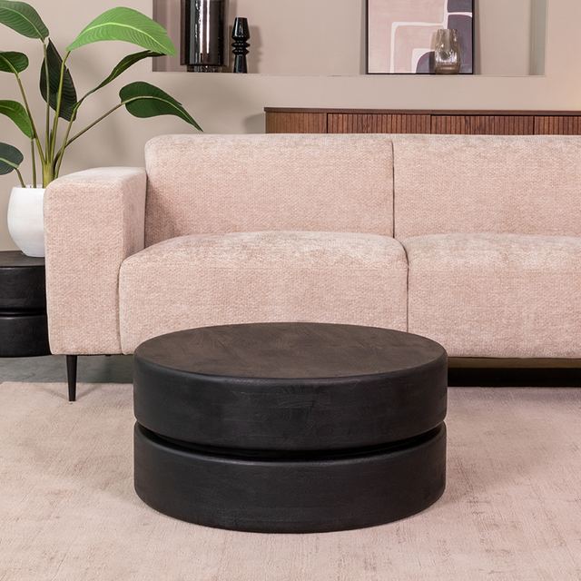 Salontafel Milly - Mangohout - 70 cm - Rond