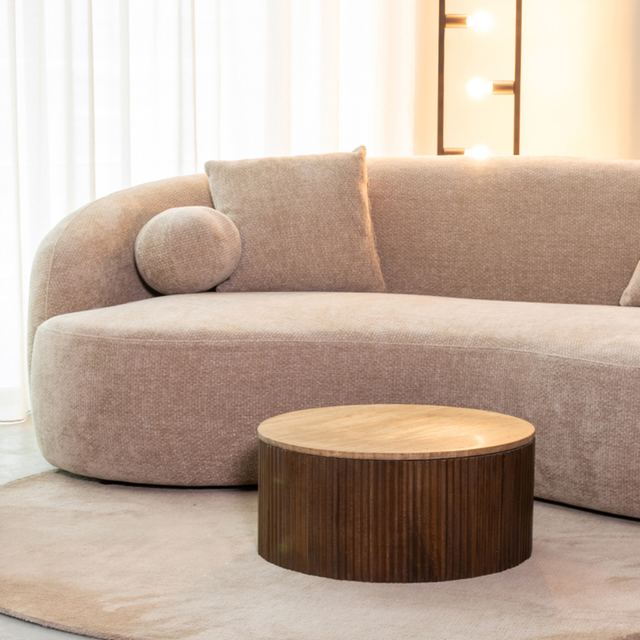 Salontafel Ribble - Travertin - 50 cm - Rond