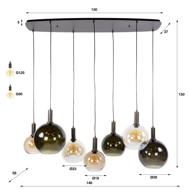 Hanglamp Moka 4+3l – afbeelding 10