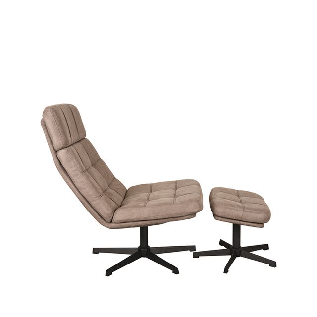 Fauteuil Alvar - Micro Suede - Incl. Hocker – afbeelding 5
