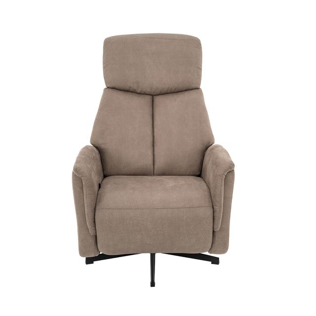 Fauteuil Aarhus - Micro Suede - 2-Motorig Taupe / Zwart – afbeelding 5