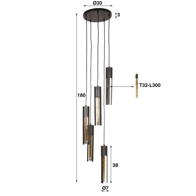 Hanglamp Tube 5L – afbeelding 10