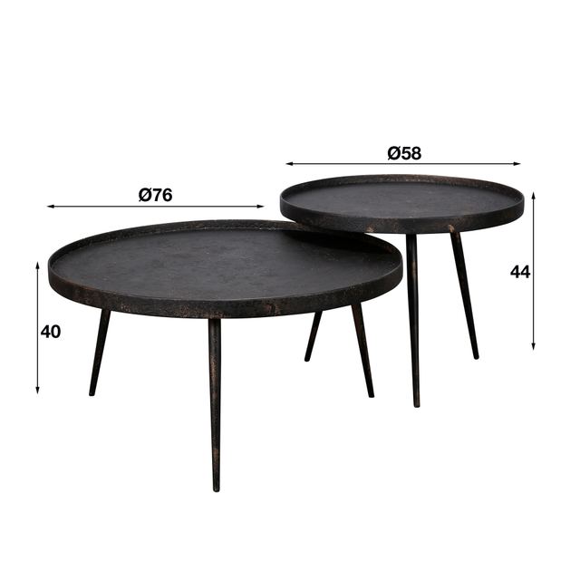 Salontafel Metallic rond set/2 – afbeelding 10