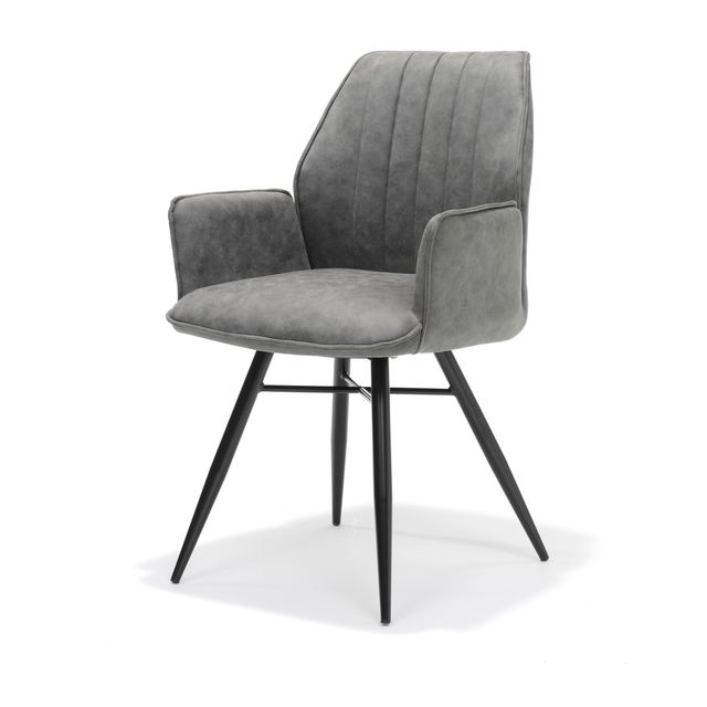 Armstoel Clark zwart Stof Soft