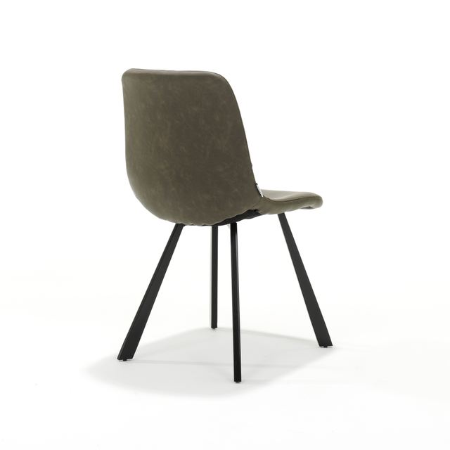 Eetstoel Bari Zwart Stof Vintage – afbeelding 2