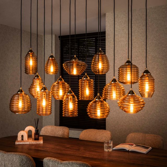 Hanglamp Rib Glass 5+5+5l – afbeelding 3