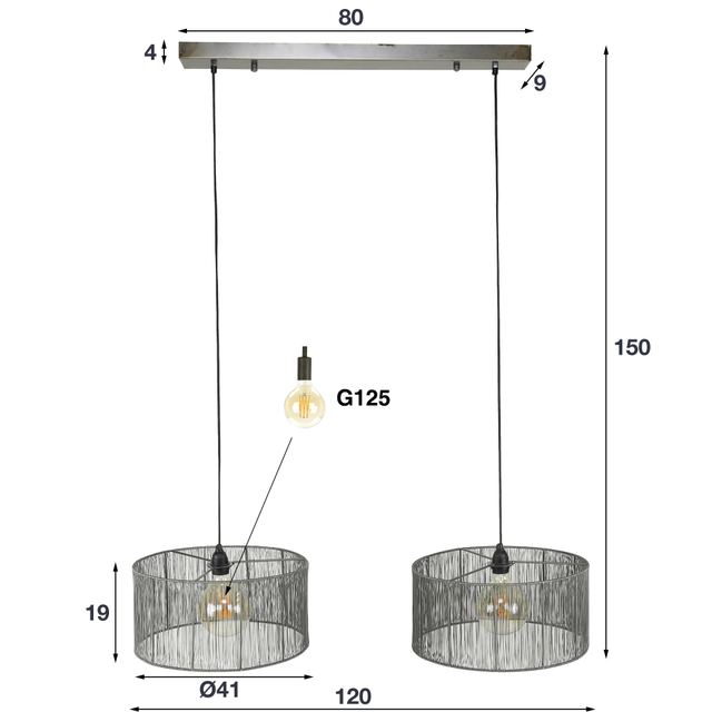 Hanglamp Stringshade 2L – afbeelding 10