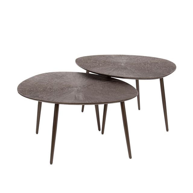 Salontafel Brown Ray leaf set/2 – afbeelding 9