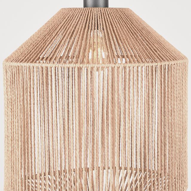 Hanglamp Ibiza - Jute - 1-Lichts Cilinder – afbeelding 3
